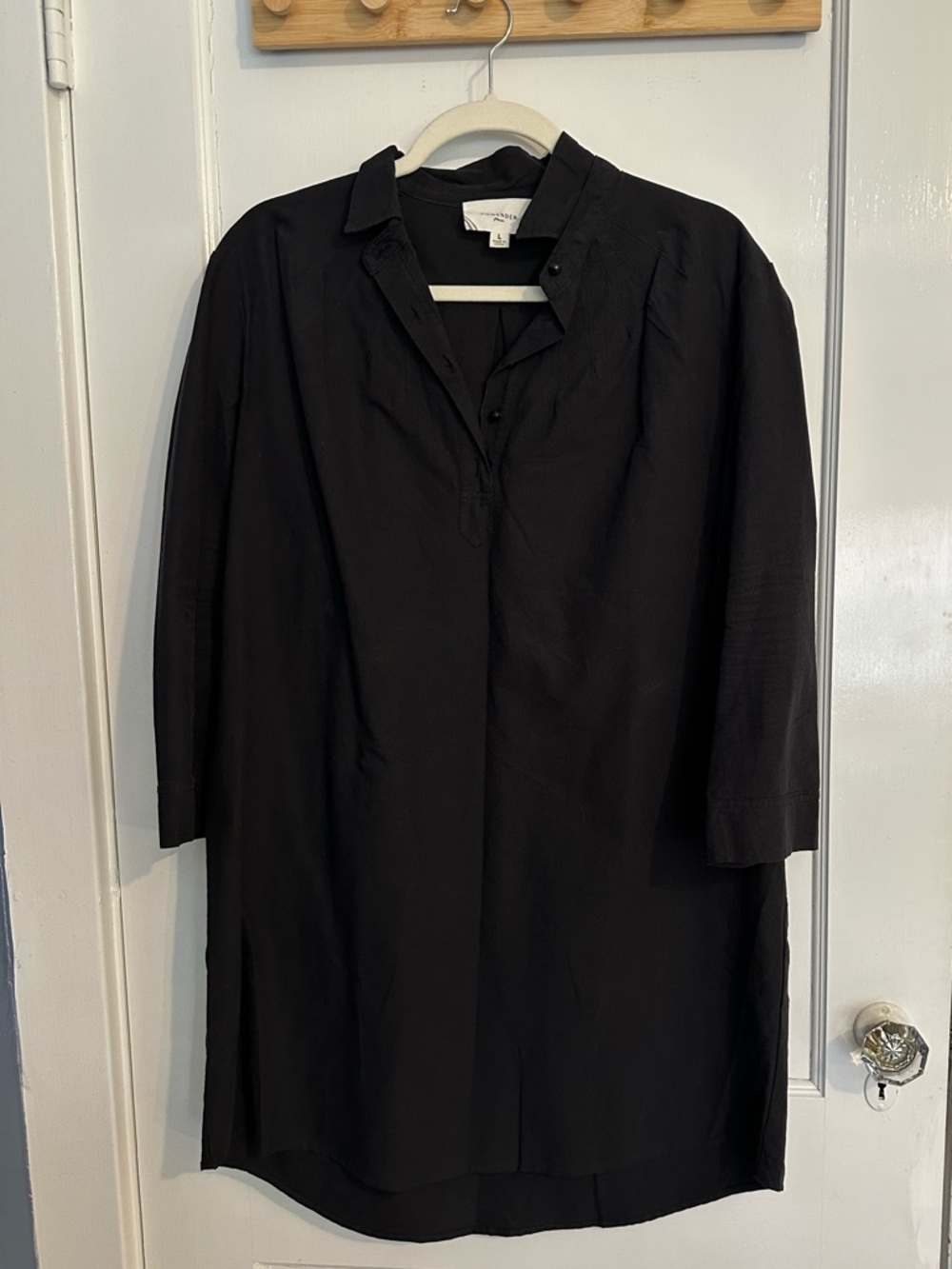 Pomander Place Black Tunic Shirt Dress - Size Large